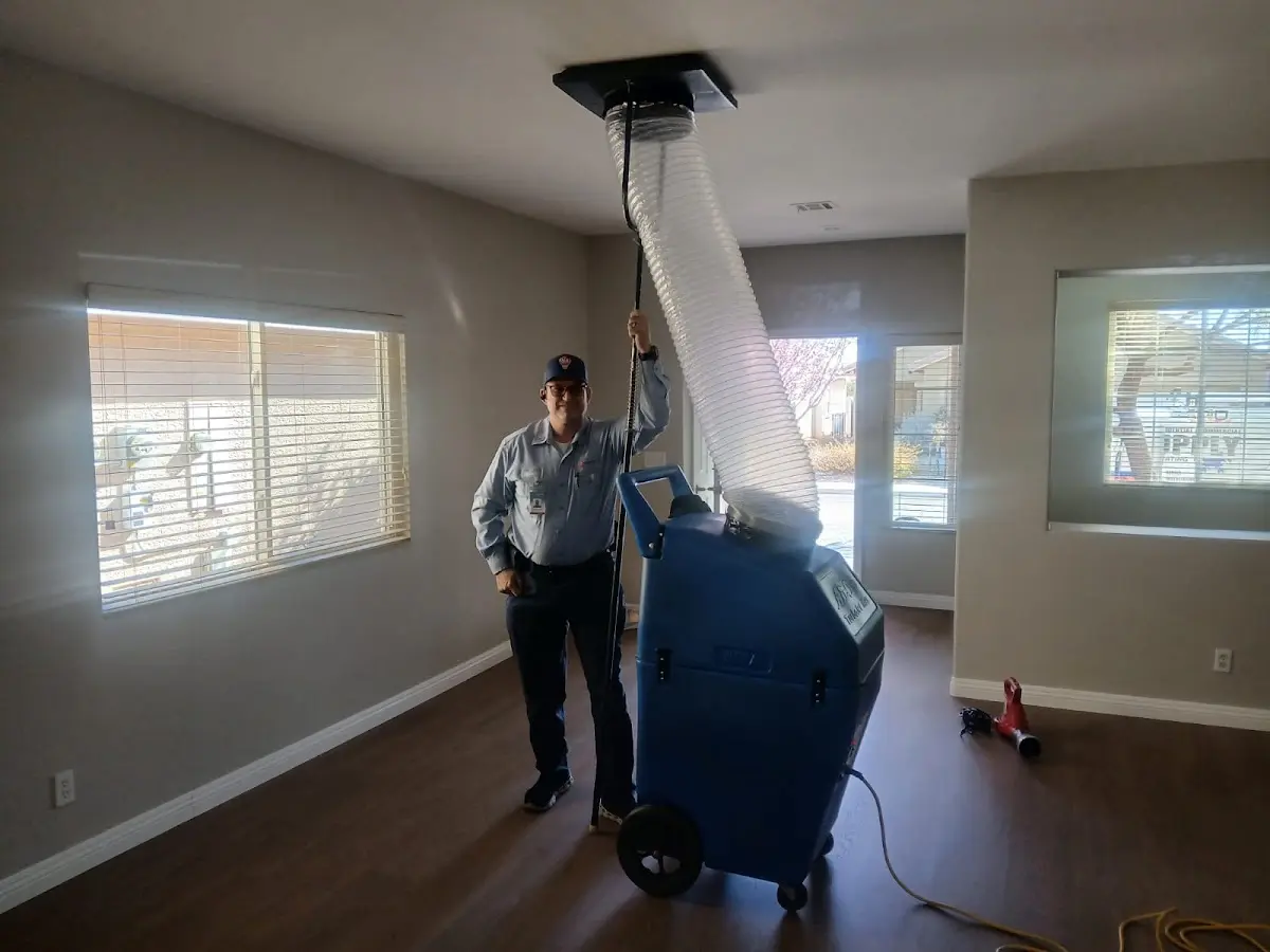 Professional Dryer Vent Cleaning work inside a Oakhurst home